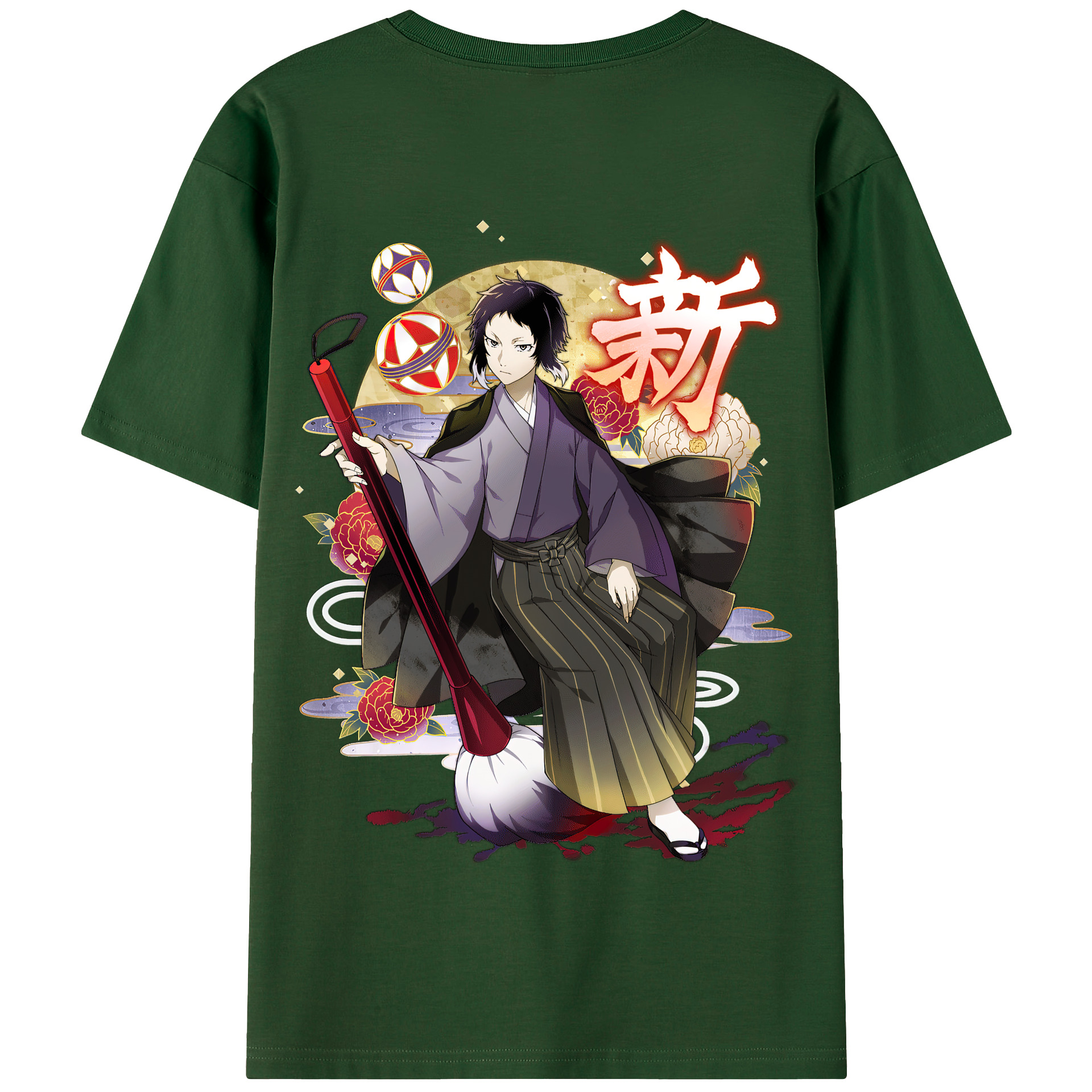 （画像用） 文豪ストレイドッグス Bungo Stray Dogs 綿100％半袖Tシャツ（背面プリント）